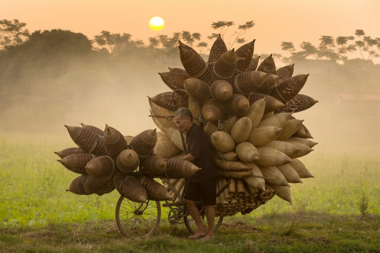 Bamboo basket village