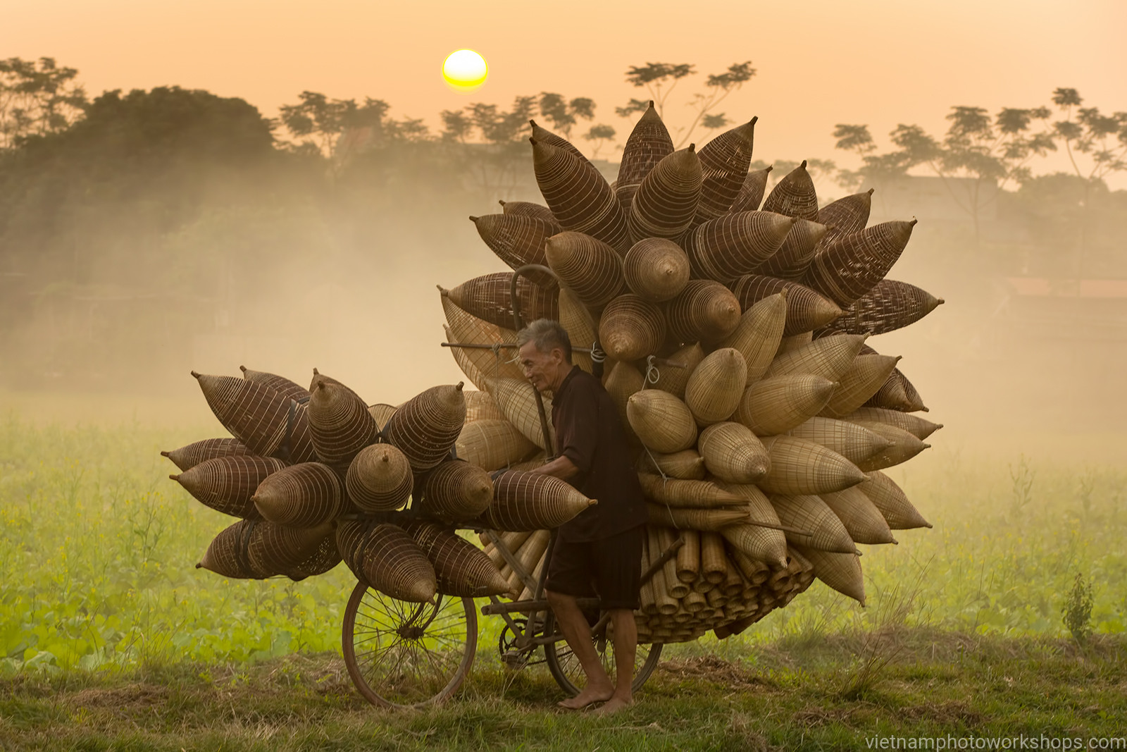 Bamboo basket village